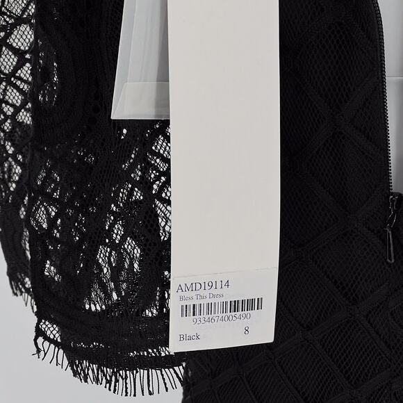 alice McCALL NWT Bless This Dress Lace Midi Dress Women’s Size 4 Off Shoulder - Picture 5 of 6